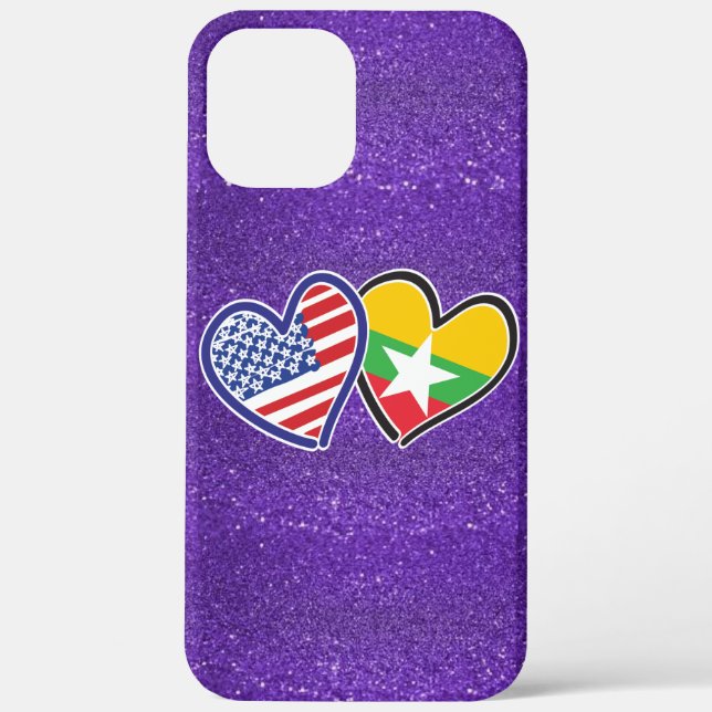 USA Myanmar Case-Mate iPhone Case (Back)