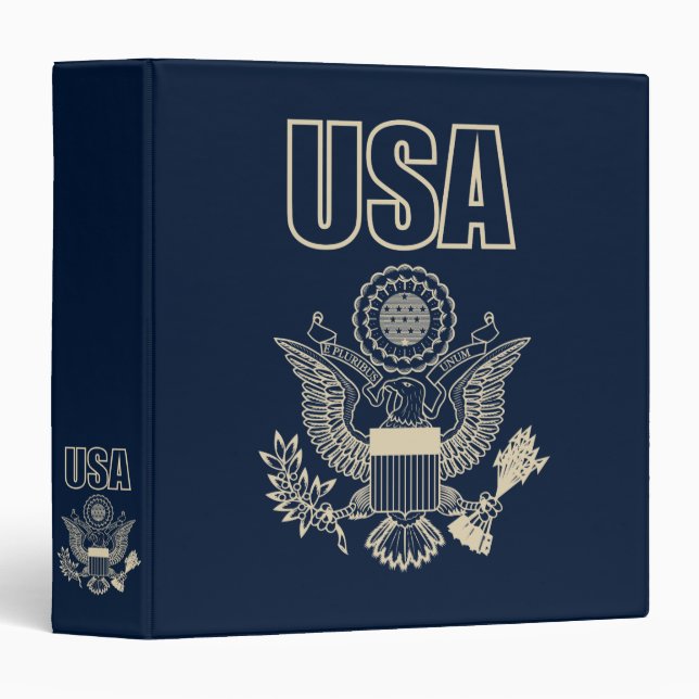 USA national emblem 3 Ring Binder (Front/Spine)