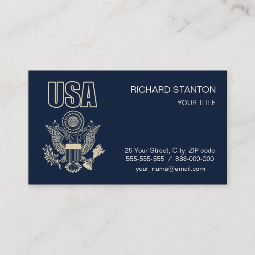 USA national emblem Business Card