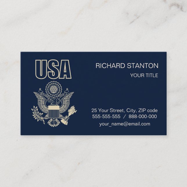 USA national emblem Business Card (Front)