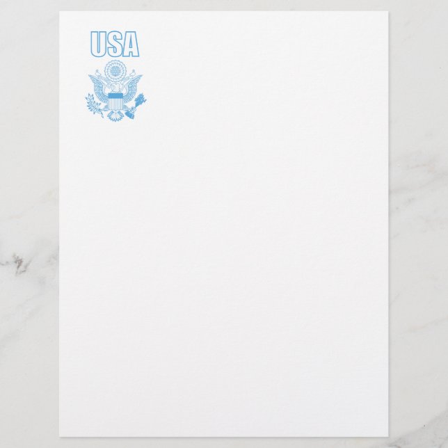 USA national emblem Letterhead (Front)