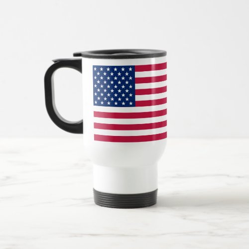 USA National Flag America Stars Stripes Patriotic Travel Mug