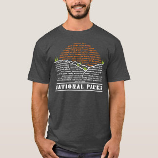 Usa National Park Service Nature Souvenier Camping T-Shirt
