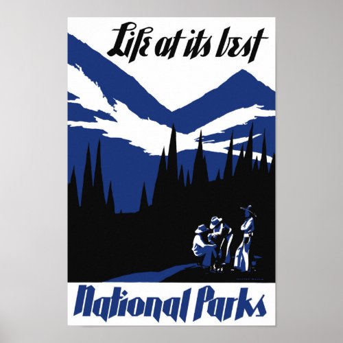 USA National Parks Vintage Poster Restored
