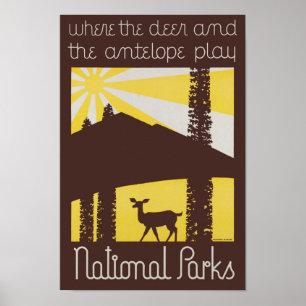USA National Parks Vintage Poster Restored