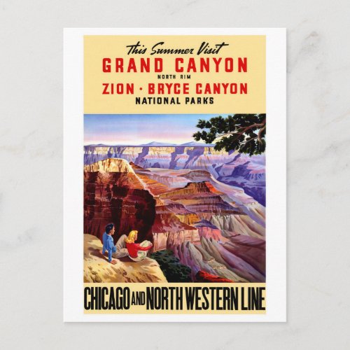 USA National Parks Vintage Poster Restored Postcard