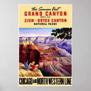 USA National Parks Vintage Travel Poster Restored