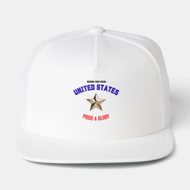 USA National Pride Edition 5 Panel Snapback Snap Back Hat (Front)