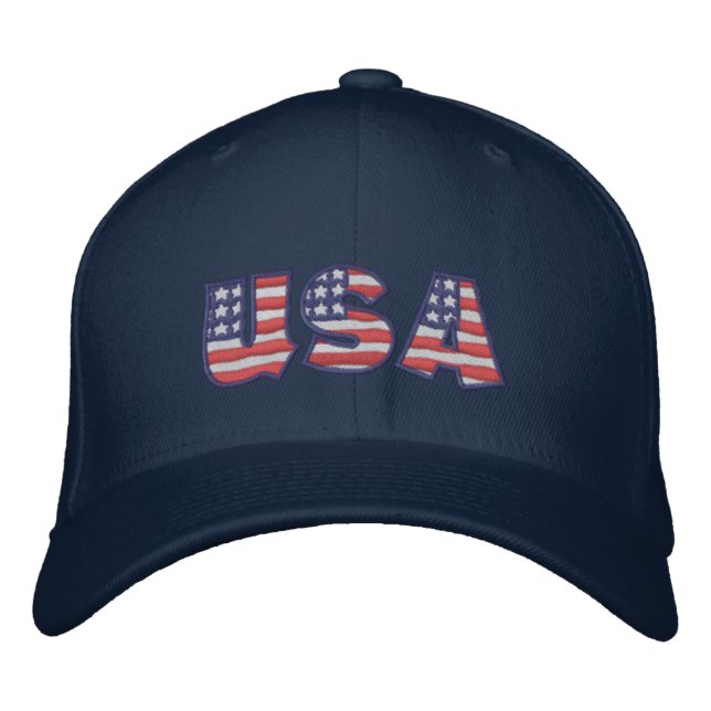 USA NB EMBROIDERED BASEBALL CAP (Front)