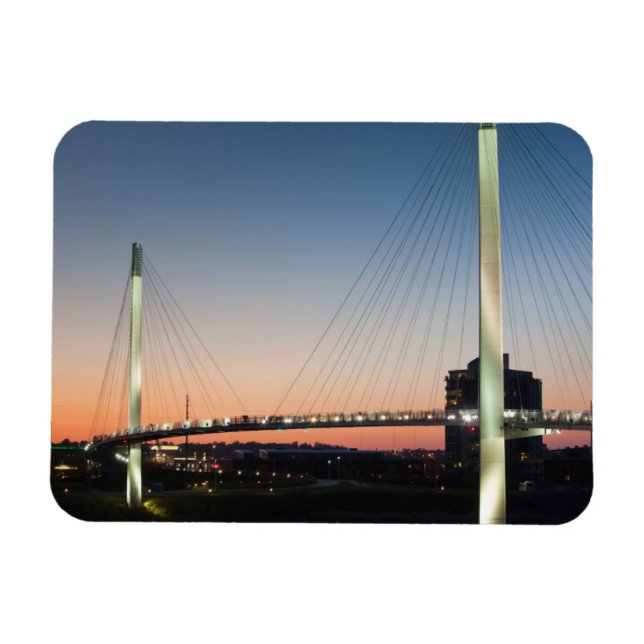 USA, Nebraska, Omaha, Bob Kerrey Pedestrian Magnet (Horizontal)