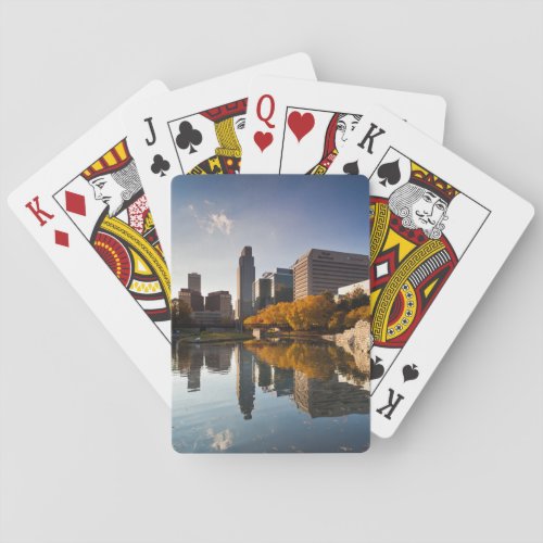 USA Nebraska Omaha Gene Leahy Mall Skyline Playing Cards