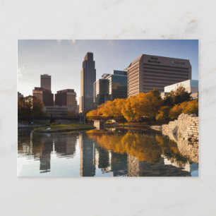 USA, Nebraska, Omaha, Gene Leahy Mall, Skyline Postcard