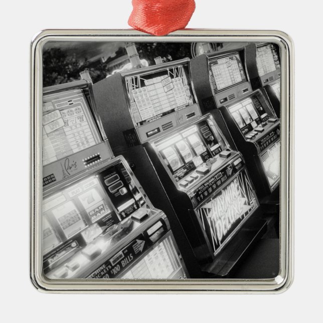 USA, Nevada, Las Vegas: Casino Slot Machines / Metal Ornament (Front)