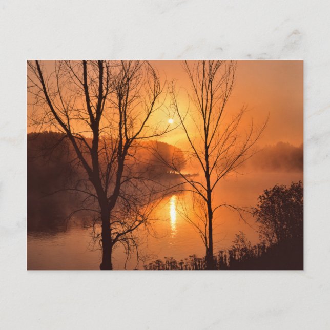 USA, New England, Maine. Autumn Sunrise Postcard (Front)