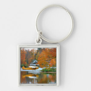 USA, New England, New Hampshire. Float Plane Keychain