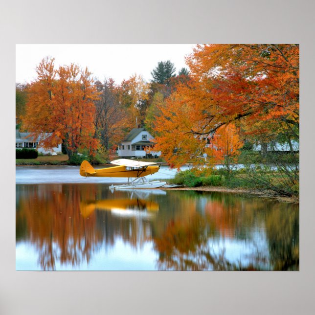 USA, New England, New Hampshire. Float Plane Poster (Front)
