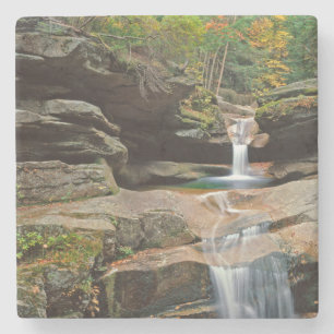 USA, New England, New Hampshire, White Mountains Stone Coaster