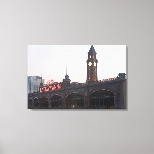 USA, New Jersey, Hoboken, old train station Canvas Print (Front)
