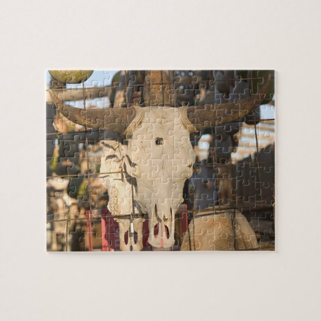 USA, New Mexico, Mesilla: Historic Mesilla Plaza Jigsaw Puzzle (Horizontal)