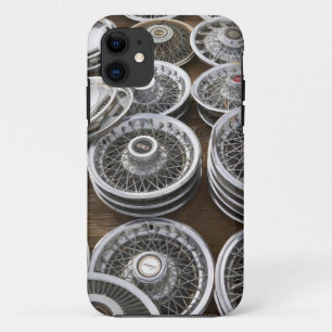 USA, New Mexico, Prewitt: Auto Hubcaps / Rt. 66 iPhone 11 Case