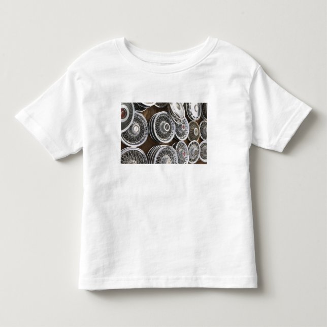 USA, New Mexico, Prewitt: Auto Hubcaps / Rt. 66 Toddler T-shirt (Front)