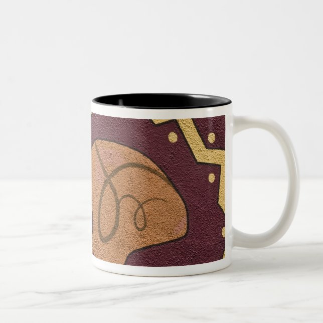 USA, New Mexico, Santa Fe. Close-up section of Two-Tone Coffee Mug (Right)