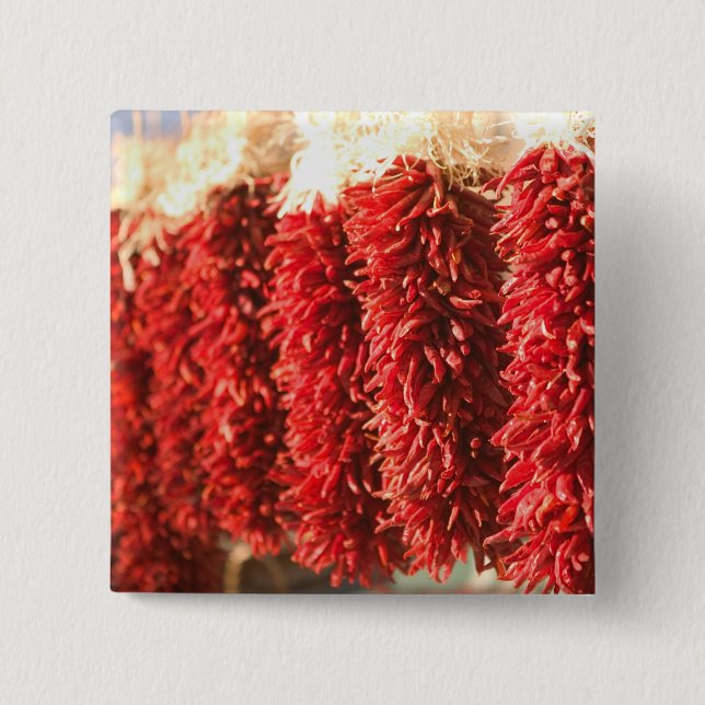 USA, New Mexico, Santa Fe: Downtown Santa Fe, 3 Pinback Button (Front)