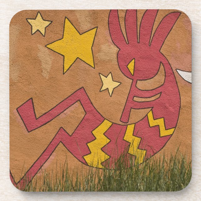 USA, New Mexico, Santa Fe. Wall mural of a Coaster (Front)