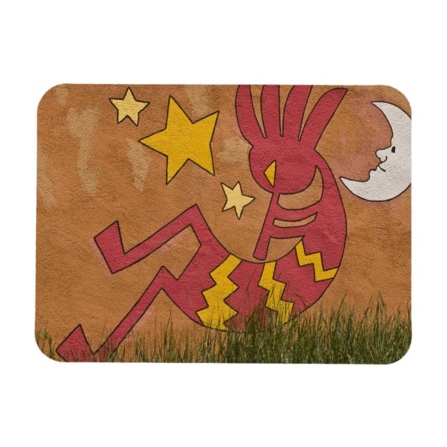 USA, New Mexico, Santa Fe. Wall mural of a Magnet (Horizontal)
