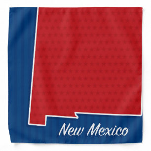 USA New Mexico State Stars and Stripes Map Bandana