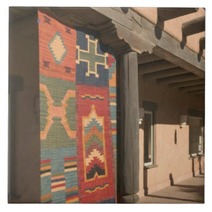 USA, New Mexico, Taos: Navaho Rug Gallery Kit Ceramic Tile