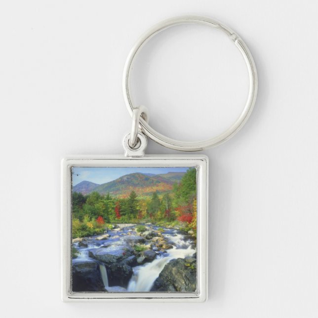 USA, New York. A waterfall in the Adirondack Keychain (Front)