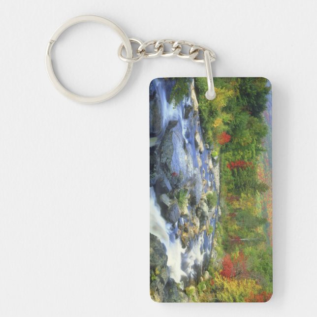 USA, New York. A waterfall in the Adirondack Keychain (Front)