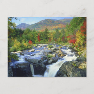 USA, New York. A waterfall in the Adirondack Postcard