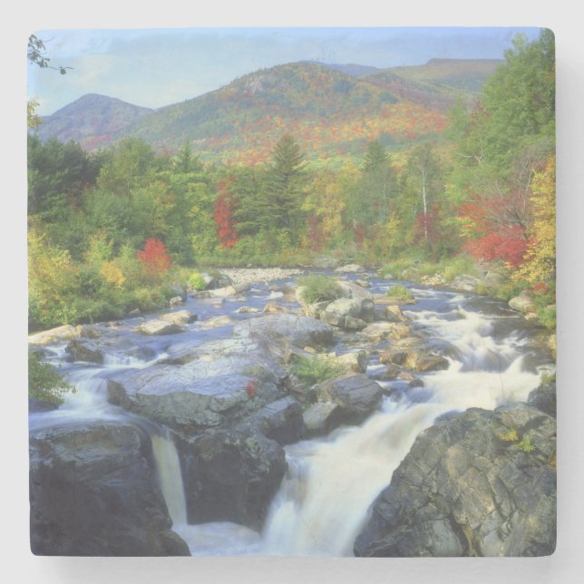 USA, New York. A waterfall in the Adirondack Stone Coaster (Front)