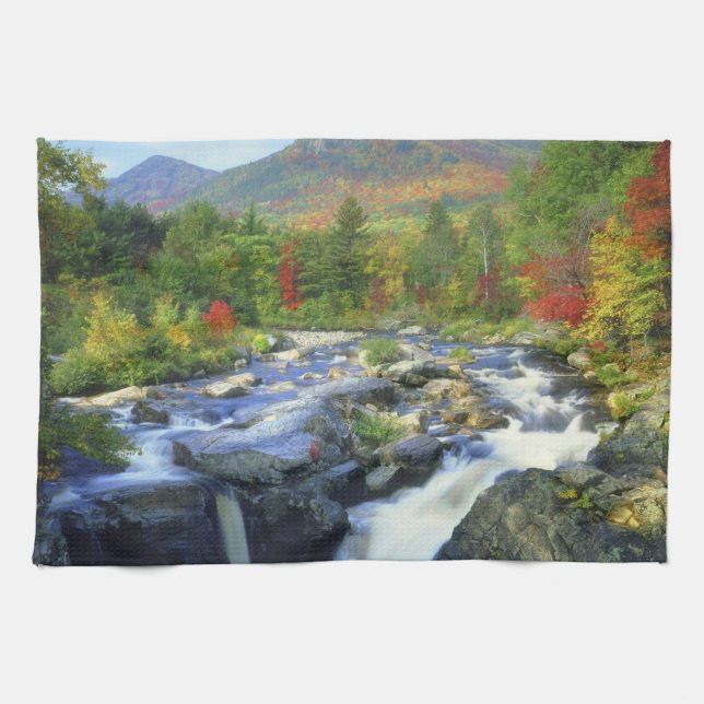 USA, New York. A waterfall in the Adirondack Towel (Horizontal)