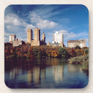 USA, New York City, Central Park, Lake Beverage Coaster
