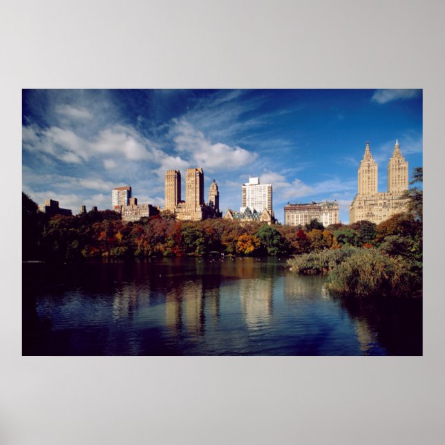 USA, New York City, Central Park, Lake Poster (Front)