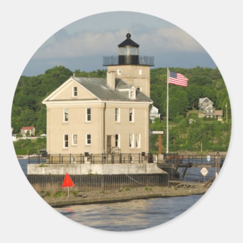 USA New York Kingston Hudson River Rondout Classic Round Sticker