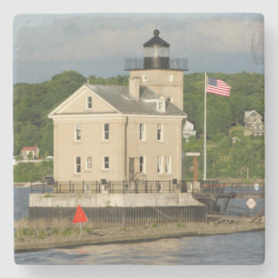 USA, New York, Kingston, Hudson River. Rondout Stone Coaster