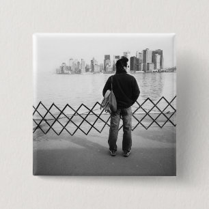 USA, NEW YORK: New York City Aboard the Staten Pinback Button