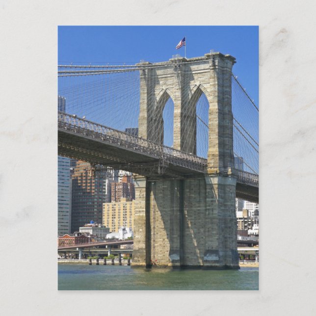 USA, New York, New York City. Brooklyn Bridge Postcard (Front)