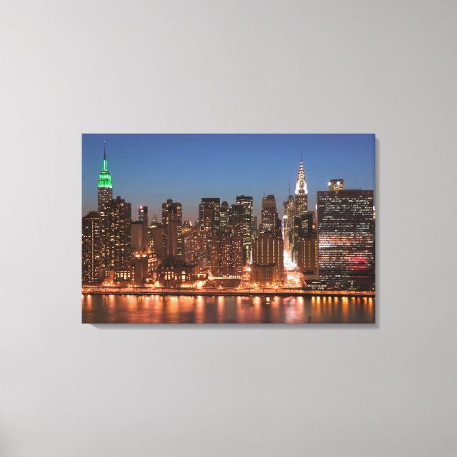 USA, New York, New York City, Manhattan: Aerial Canvas Print (Front)
