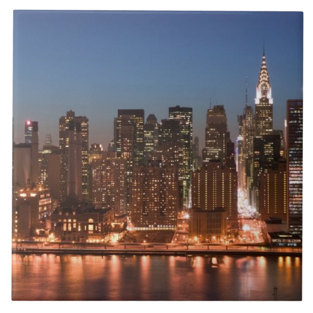 USA, New York, New York City, Manhattan: Aerial Ceramic Tile (Front)