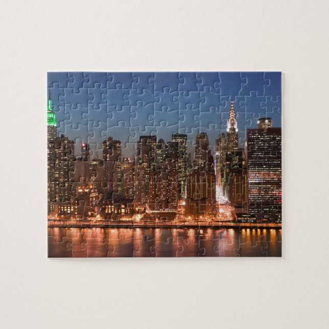 USA, New York, New York City, Manhattan: Aerial Jigsaw Puzzle (Horizontal)