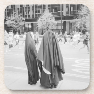 USA, NEW YORK: New York City Nuns Watching NYC Beverage Coaster