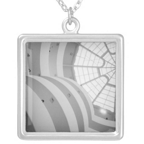 USA New York New York City The Guggenheim 3 Silver Plated Necklace