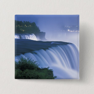 USA, New York, Niagara Falls. American Falls in Pinback Button