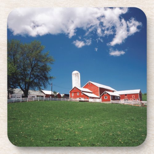 USA New York Sharon Springs Farm Beverage Coaster