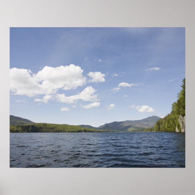 USA, New York State, Adirondack Mountains, Lake 2 Poster (Front)